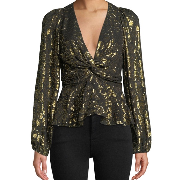 Brand NEW A.L.C. Black and Gold Top 2019 - Picture 4 of 4